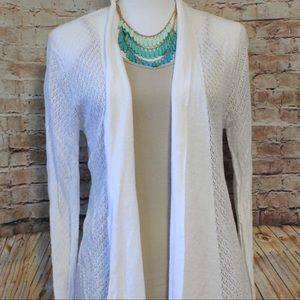 GAP White Open Front Cardigan